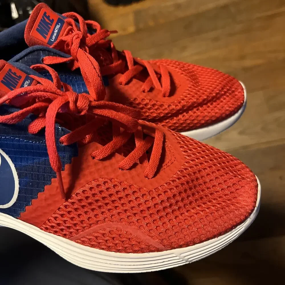 Nike Lunar Montreal Red/Blue Women Size 9.5/Men 8 MTRL+ run.train.lunarlon